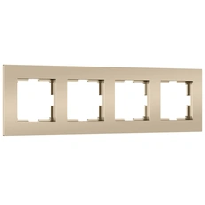 Изображение Рамка на 4 поста Slab (шампань софт) W0042911