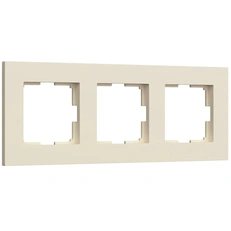 Изображение Рамка на 3 поста Slab (айвори матовый) W0032962